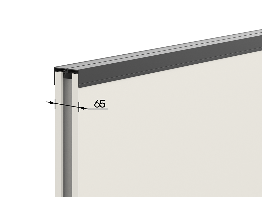 65 mm qalinlikdagi panel, poliuretan bilan to'ldirilgan, ishonchli issiqlik izolyatsiyasini ta'minlaydi. Panel atrofida o'rnatilgan profil, shamol yuklarining ta'sirida uning egilishini oldini oladi.